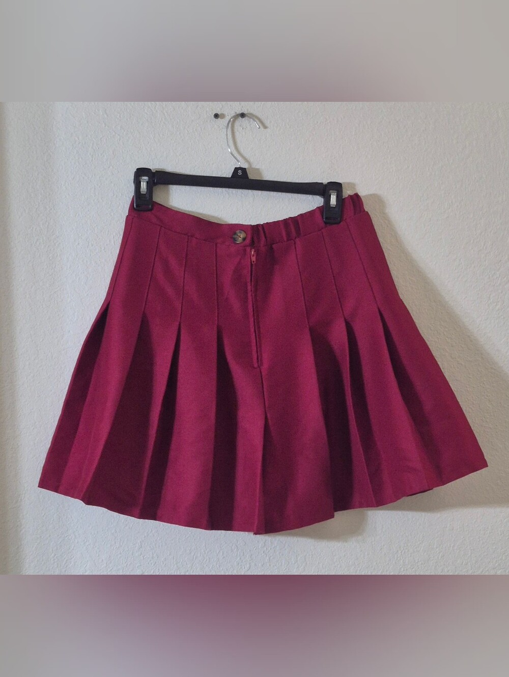 wild fable Pleated Skater Mini Skirt - Wine